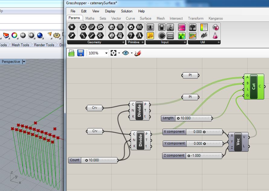 catenary curve series