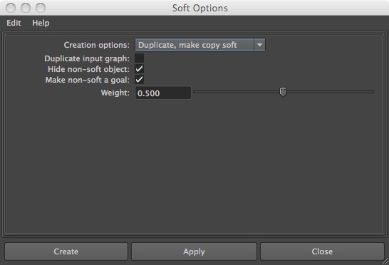 create soft body dialog