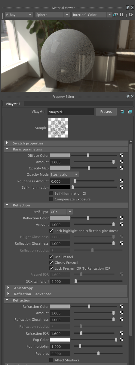 adjust vray shader prop