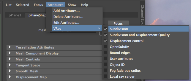 edit plan vray attributes