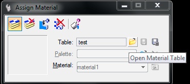 open external material table