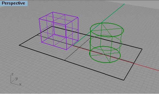 box and cylinder
