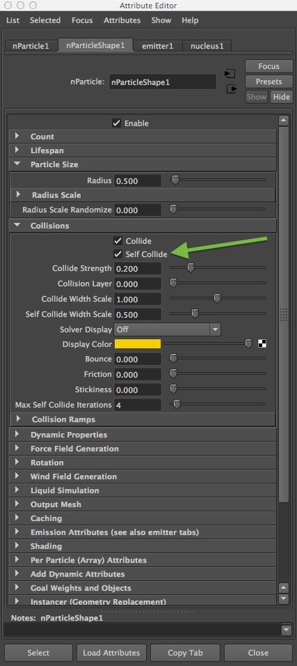 attribute editor