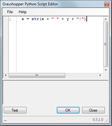 hello world script editor
