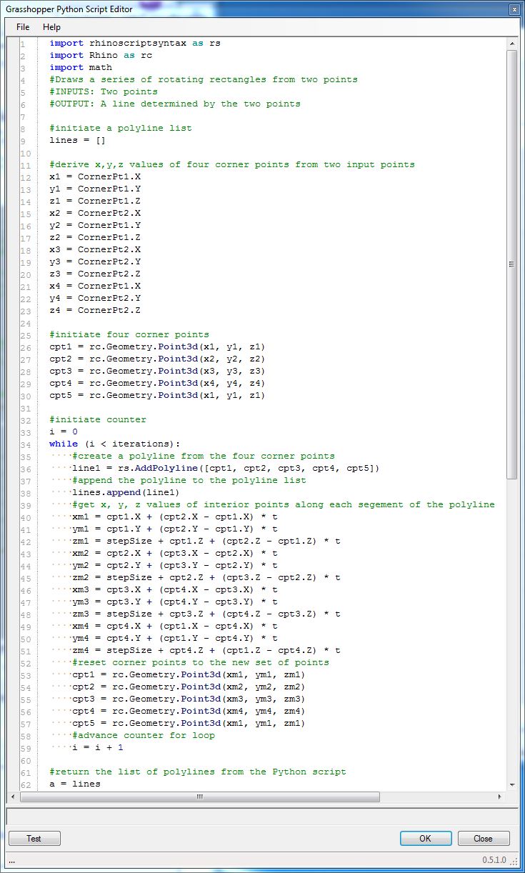 script editor for rotating polylines