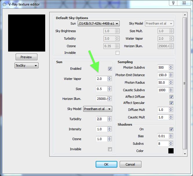 lower turbidity to 2.-0 on simulated sky