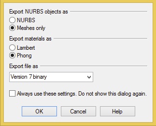 export options