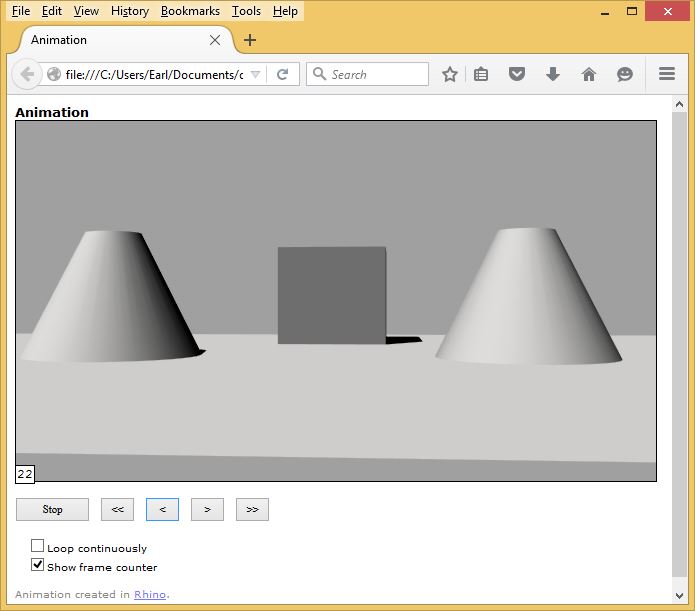 view animation in html file