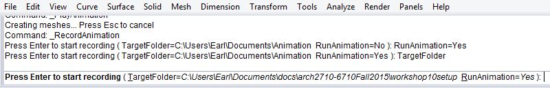 setup animatino target folder