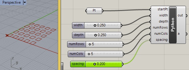 spacing input parameter