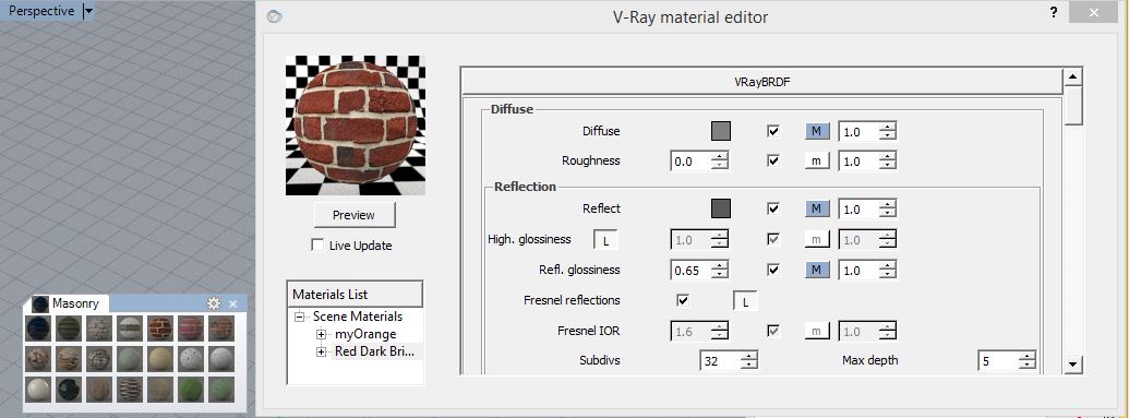 add dark red brick