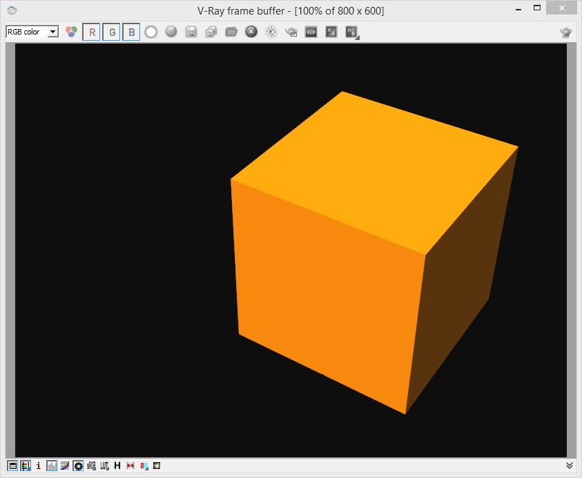 render orange box