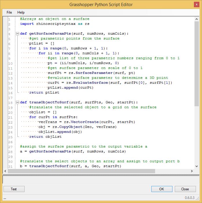 array on surface script