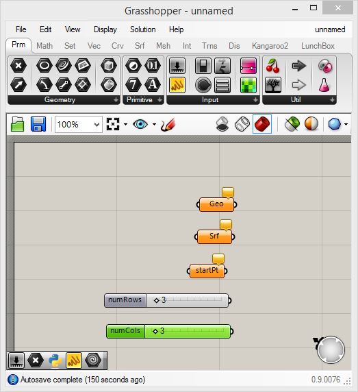 create parameters