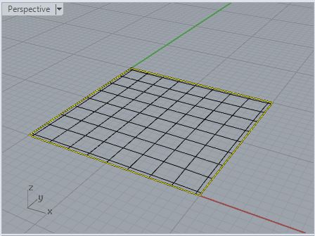 perspective view of patch surface