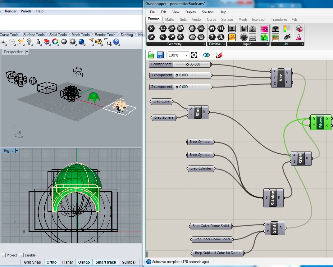 pendentive booleans GH setup