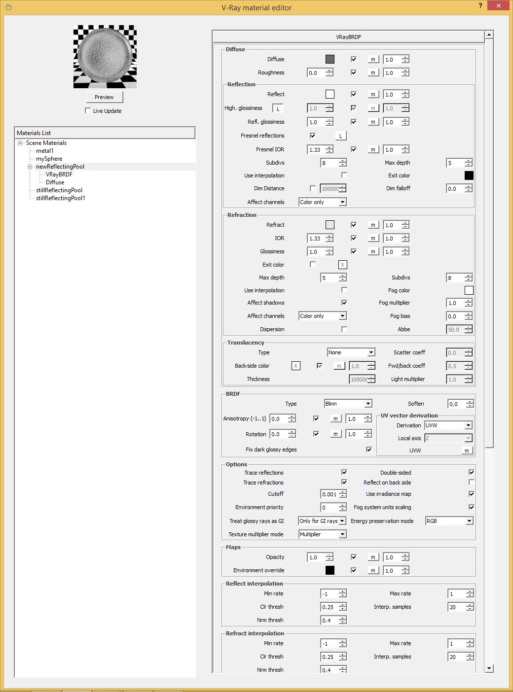 BRDF layer