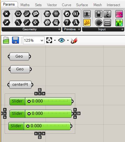 three number sliders