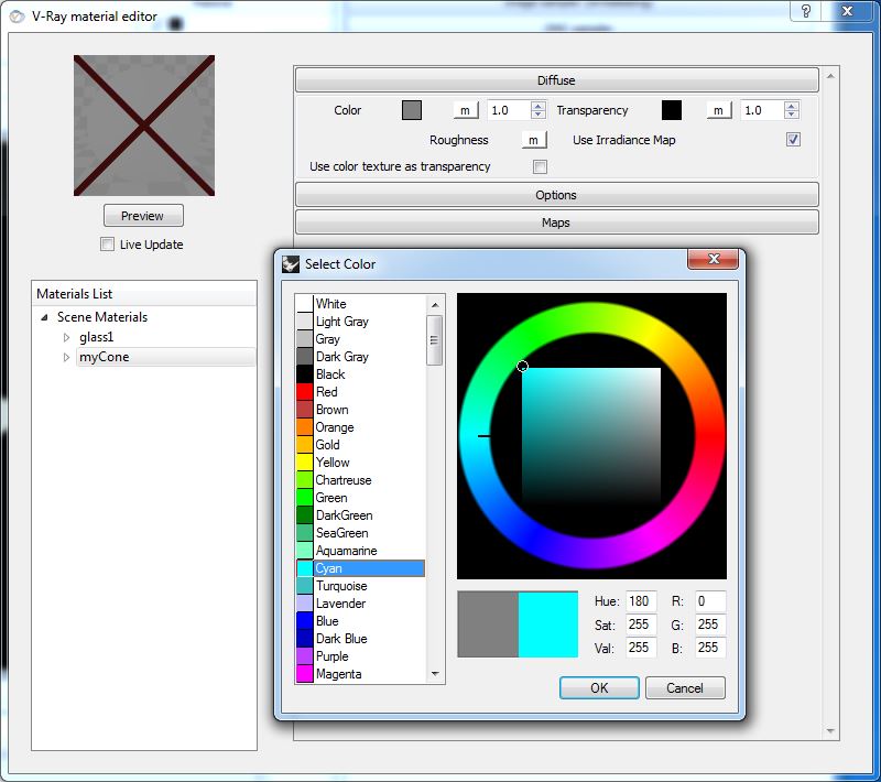 change color to cyan