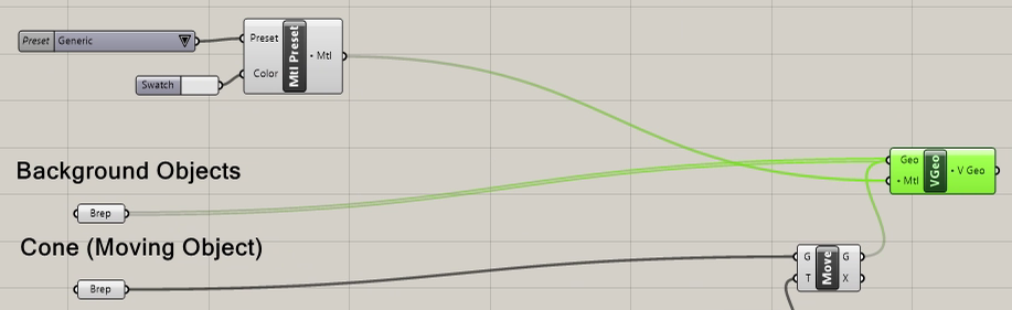 connect inputs to VRay Geom Component