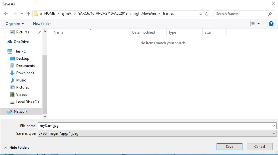 File Save Dialog Box