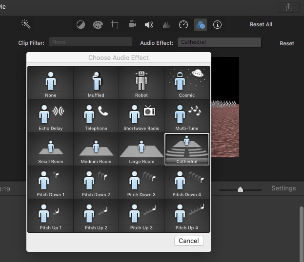 add audio effect