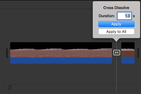 cross dissolve timing