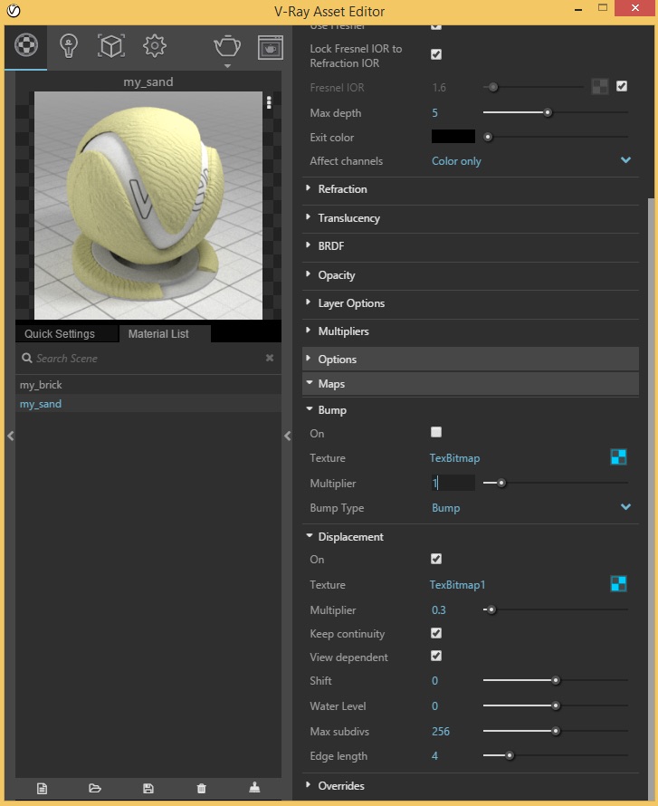 sand displacment map