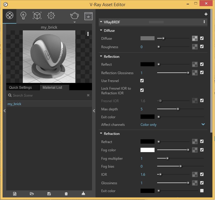 expanded material editor