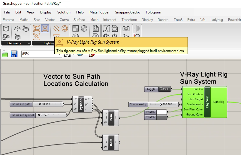 VRay Sunlight Rig