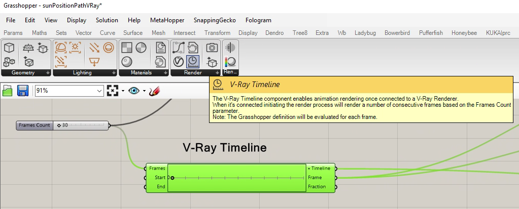 Vray Timeline