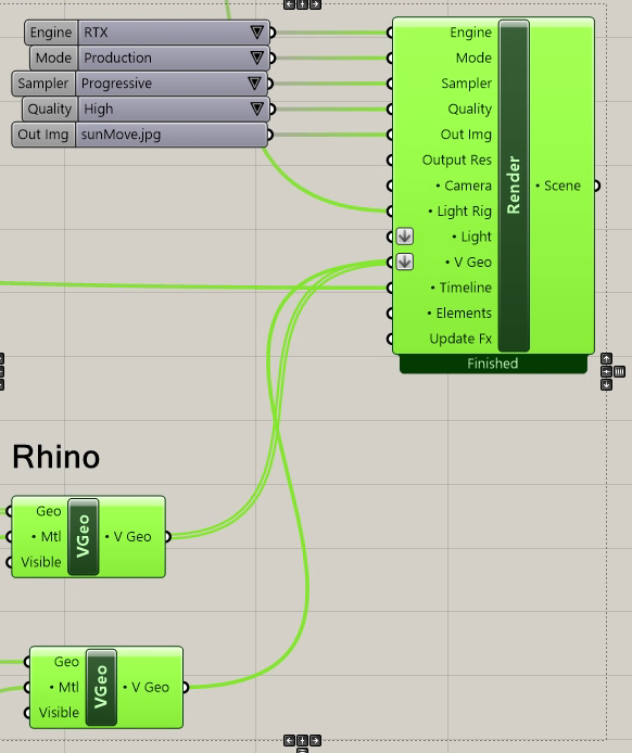 connect geo components to render component