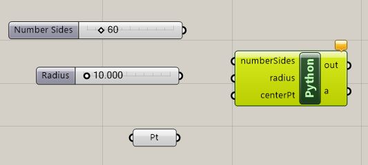 three inputs to python script
