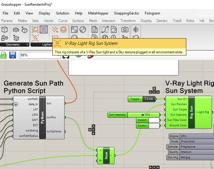 light rig sun system