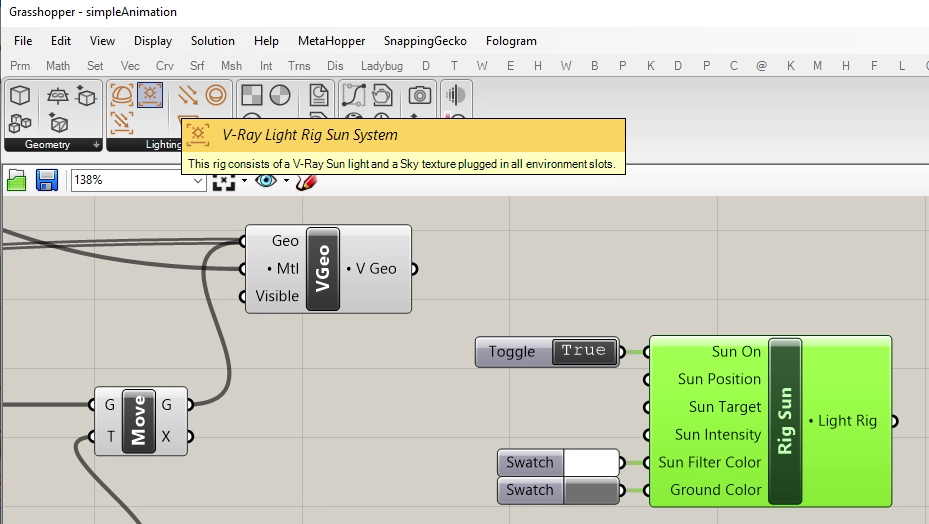 add sunlight rig