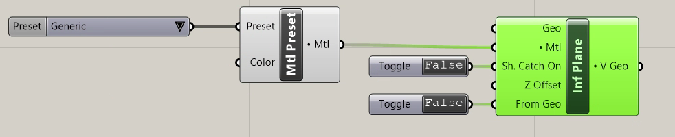 assign material to infinite plane