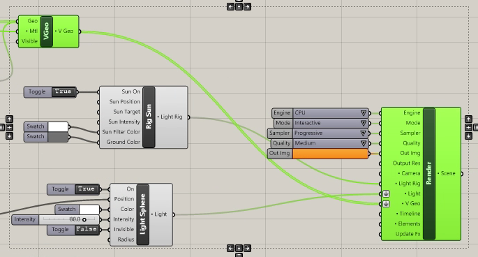 connect VGeo C to Render C