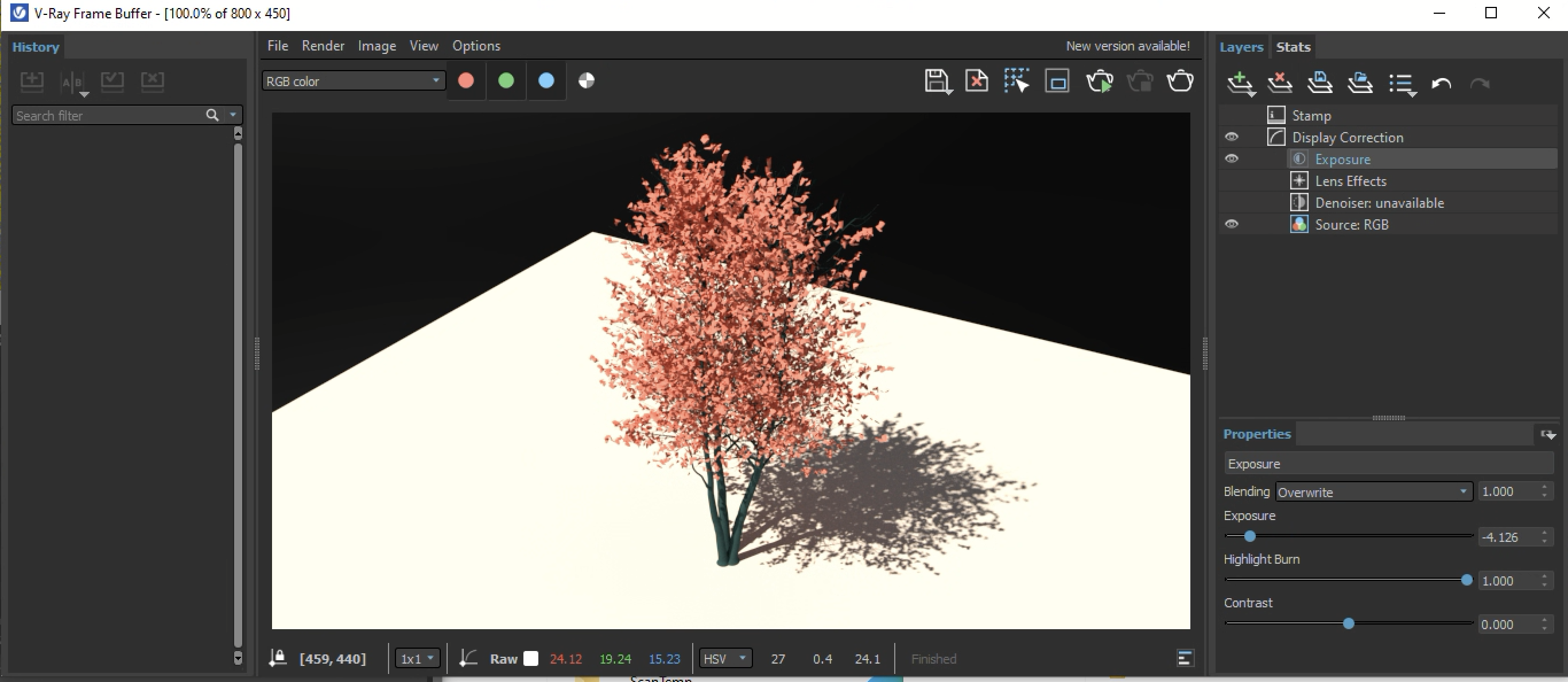 material color test