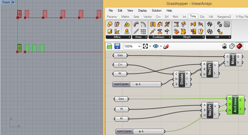 tanslate rect surf accoring to vector betw. pts