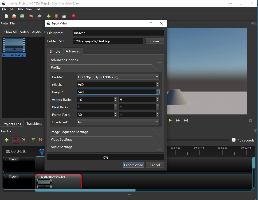 export video step