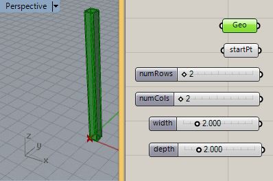 input parameters 2d array