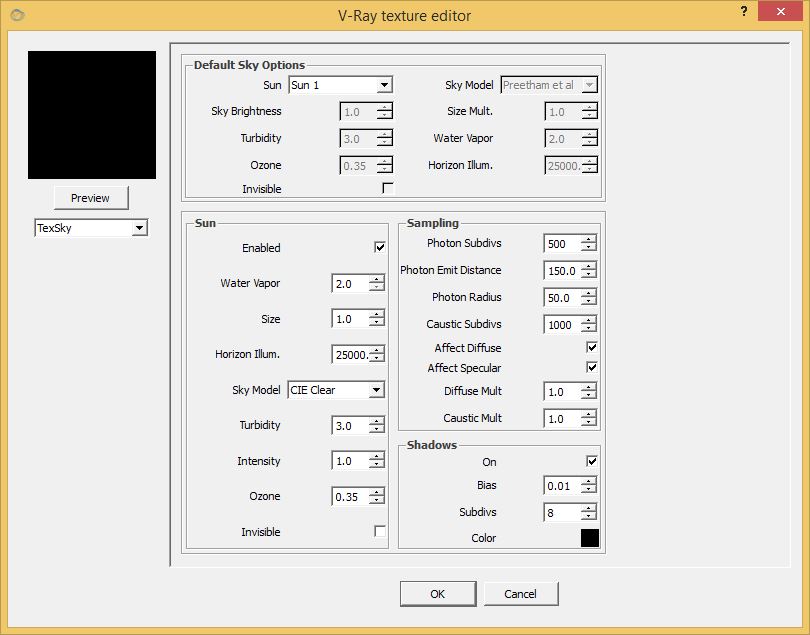 setup texSky