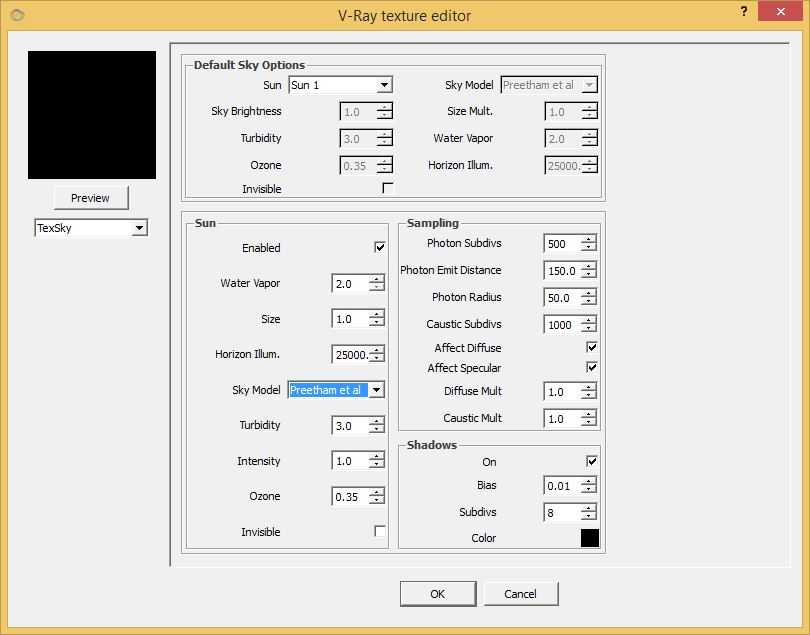 text sky preetham model