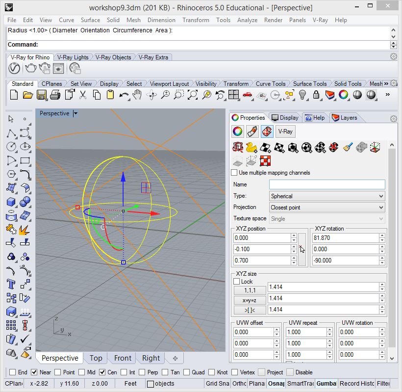 spherical texture map