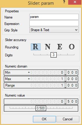 parameter number slider