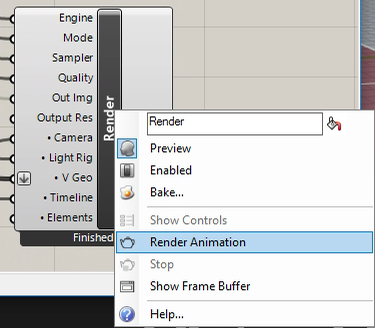 start animation rendering
