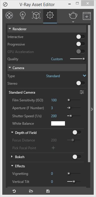 set camera settings