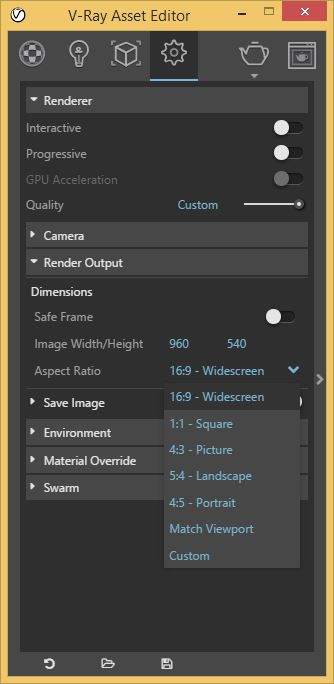 set output dimension