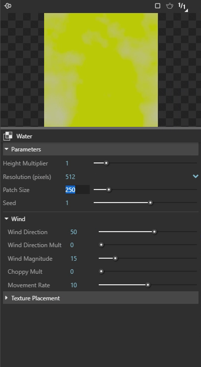 edit water displacment map