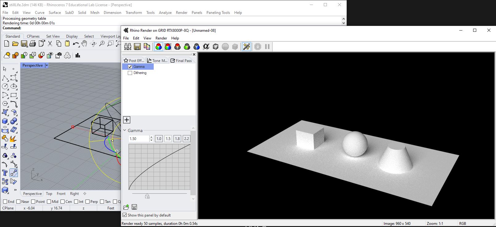 one light rendering